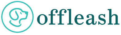 offleash-logo-main Logo featuring a teal circular dog icon beside the blue word offleash.
