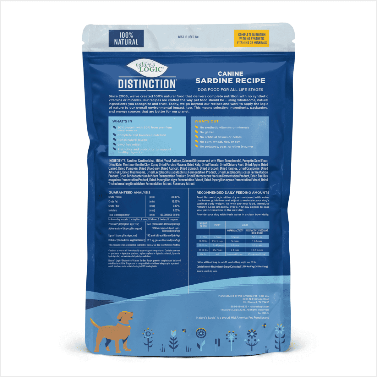 Blue rectangular packaging with a white top and label, standing upright.